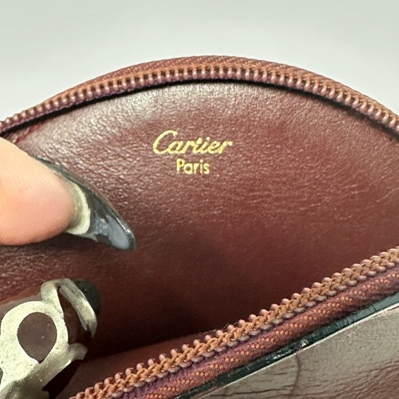 Cartier Vintage coin case Bordeaux Leather GUC​​ - Picture 5 of 9